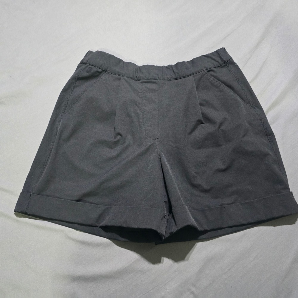 Public Rec Shorts Mens 30 Black pleated Stretch Cotton Nylon Casual Athleisure